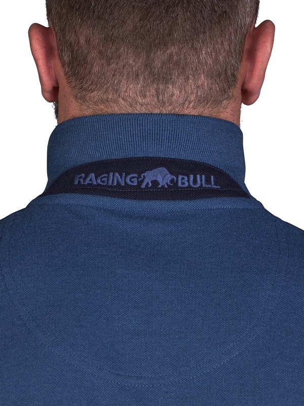 Raging Bull Mens Classic Organic Polo Shirt - Denim