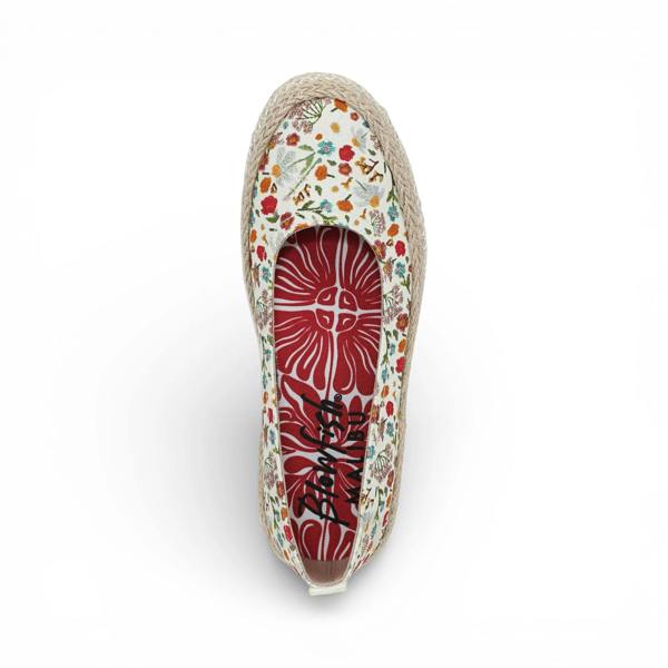 Blowfish Malibu Benita - Women's Floral White Ballet Flats Ballerina Shoes
