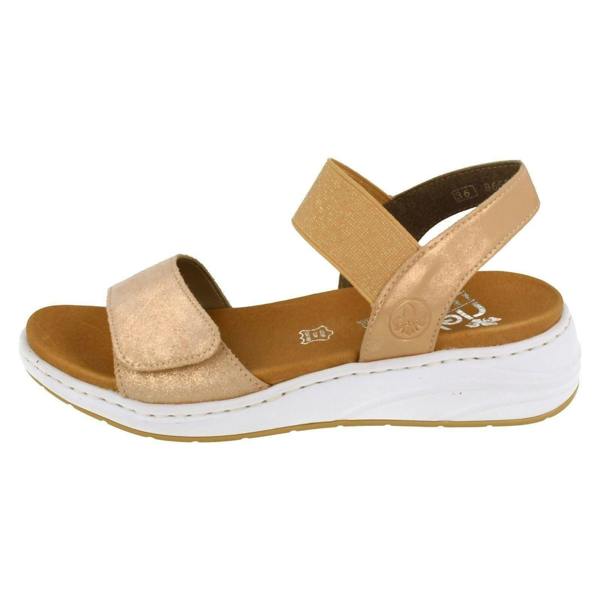 Rieker Ladies Rieker Wedge Heeled Strappy Sandals 64300