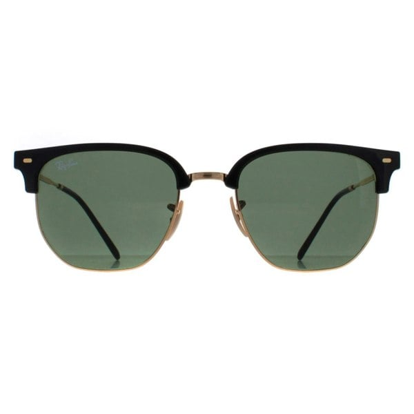 Ray-Ban Sunglasses RB4416 New Clubmaster 601/31 Black on Gold Green
