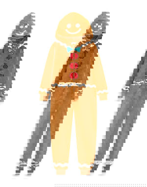 Show Me The Merch Unisex Kids Brown Gingerbread Onesie