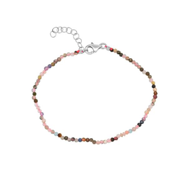 Spero London Fine Multicolor Tourmaline Sterling Silver Bracelet