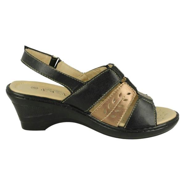Eaze Ladies Eaze Casual Sling Back Heeled Sandals