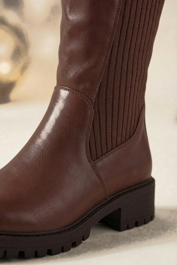 ikrush Aurelia Zip Up Knee High Boots