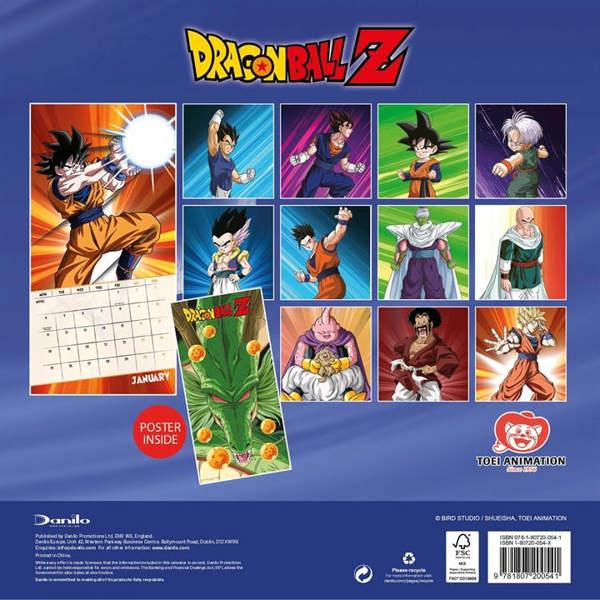 Dragonball Z Calendar 2027, Wall Calendars, Month To View, Entertainment, Gift