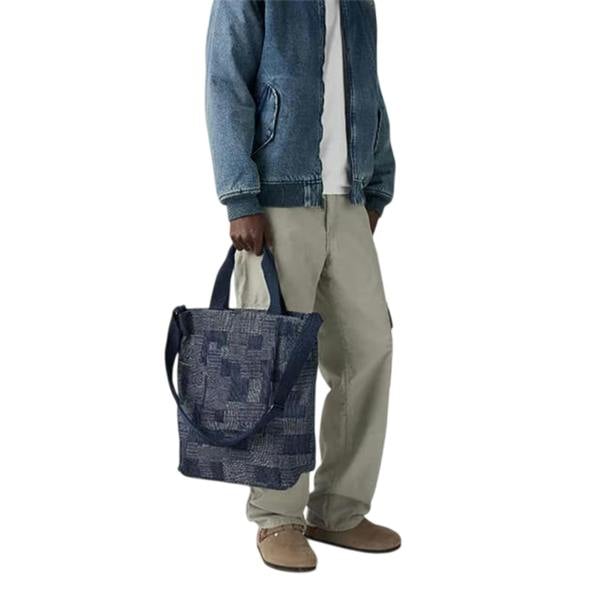 Levis Icon Patchwork Denim Tote Bag - Dark Denim - 
