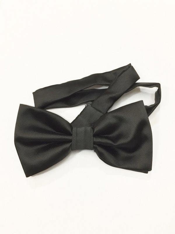 Plain Black Bow Tie
