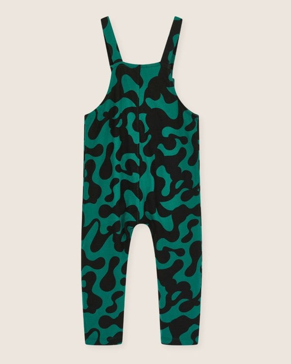 Green Abstract Swirl Print Dungarees - image 3