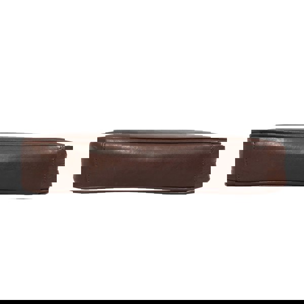 Assots London 'ZARA' Brown Polished Real Leather Baguette Shoulder Bag