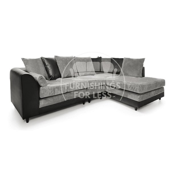 Luca Mixed Fabric 5 Seater Corner Sofa - Scatter Back