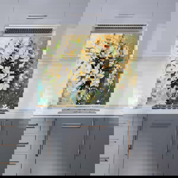 Warren Reed - Designer Elegant Jasmine Bloom Splash Kitchen Splashback