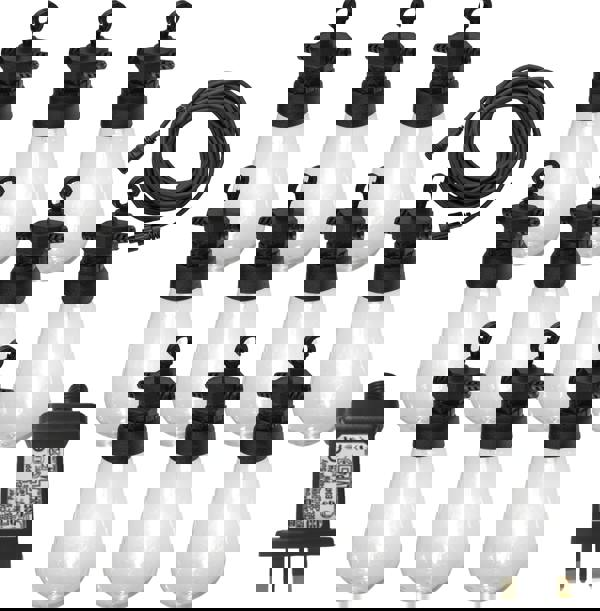 Luxform 230v 24V Festoon Lights Warm White Bulbs Hawaii 10Pk