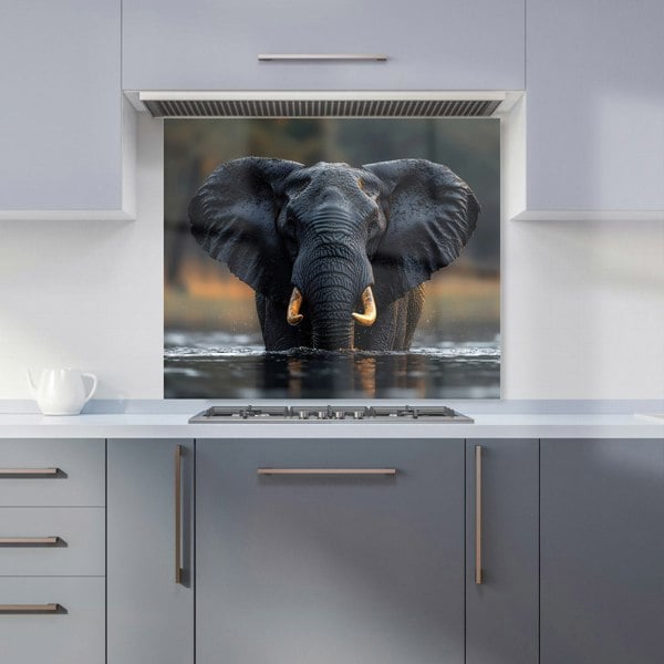 Warren Reed Elephant Glass Kitchen Splashback - 00009