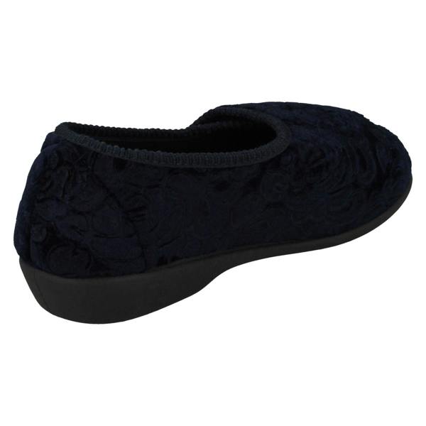 Jo & Joe Ladies Jo & Joe Embossed Floral Detailed Slippers Doreen