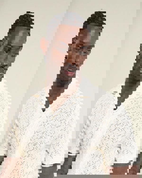 Larsson & Co Tait - Diamond Crochet Short Sleeve Shirt