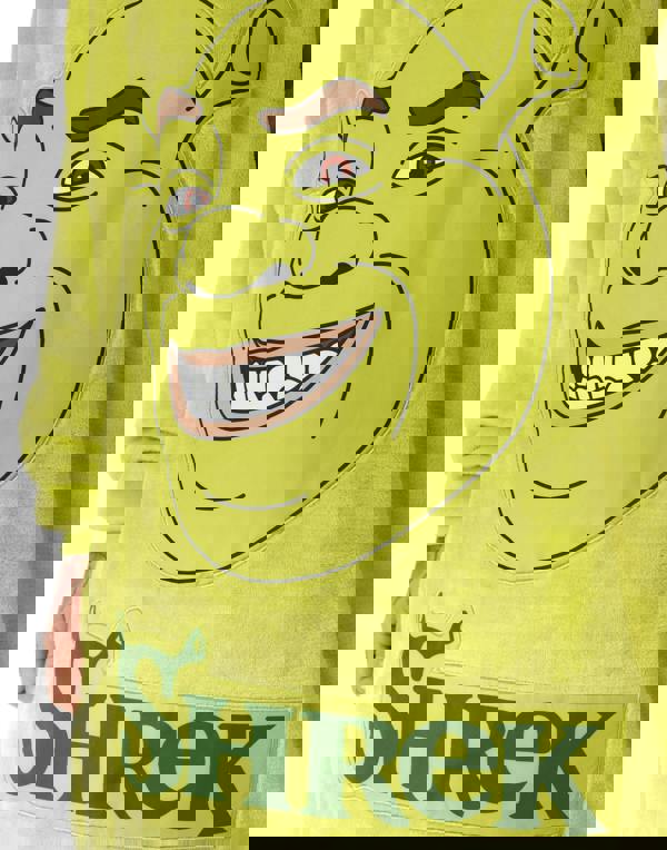 Shrek Unisex Green Character Face Blanket Hoodie (One Size)