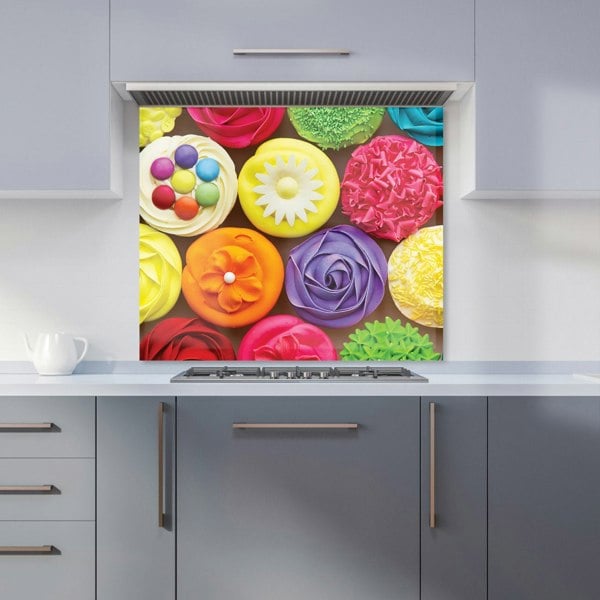Warren Reed - Designer Bright Colourful Cupcakes Kitchen Splashback