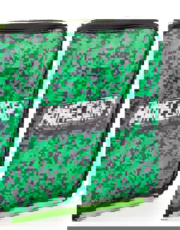 Minecraft Boys Green Creeper Lunch Bag Bottle and Snack Pot (One Size)