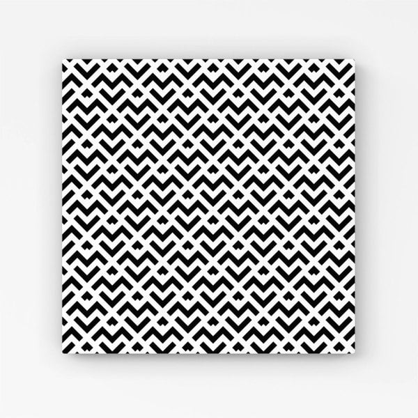 Warren Reed Black And White Abstract Pattern Canvas