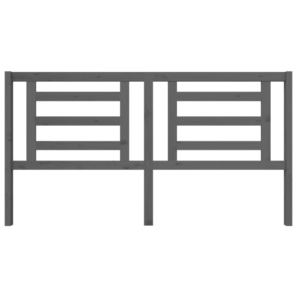 Berkfield Bed Headboard Grey 186x4x100 cm Solid Pine Wood