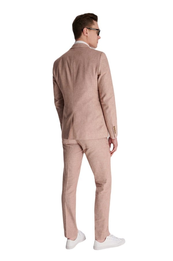 Harry Brown London Giacomo Slim Fit Cotton Linen Suit Jacket in Rust