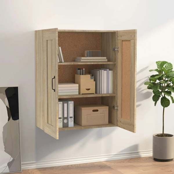 Berkfield Hanging Wall Cabinet Sonoma Oak 69.5x32.5x90 cm