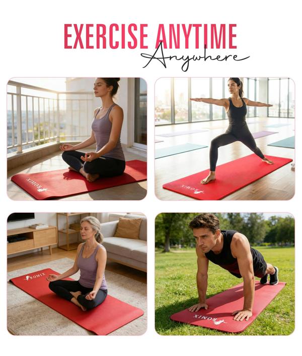 ROMIX Yoga Mat 15MM Black