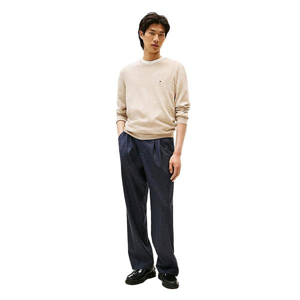 Tommy Hilfiger Mens Sweater Top - Oatmilk Beige - 