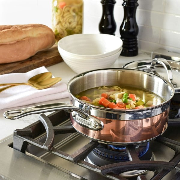 Hestan CopperBond Induction Copper Saucepan & Lid - Medium - 18cm