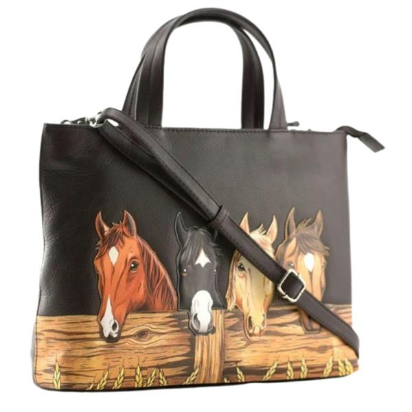 Mala Leather Stable Row Horses Grab Bag