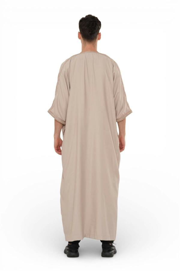 Infinity Leather Men's Moroccan Thobe Robe Djellaba Gandoura Eid Jubba- HM66