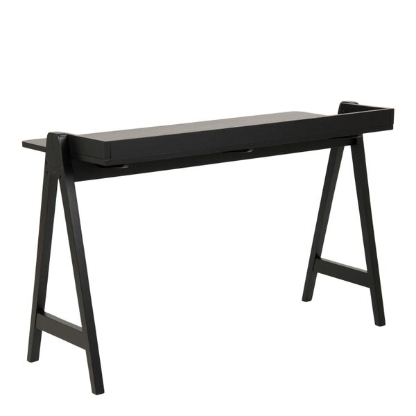 Wyld Haus Fukuoka Black Rubber Wood Compact Office Desk
