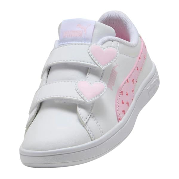 Puma Childrens/Kids 3.0 Glitter Flat Trainers - White/Pink - 