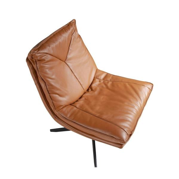Angel Cerdá Brown Leather Swivel Armchair 5096
