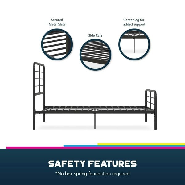 Dorel Home Millie Metal Bed Black - Double