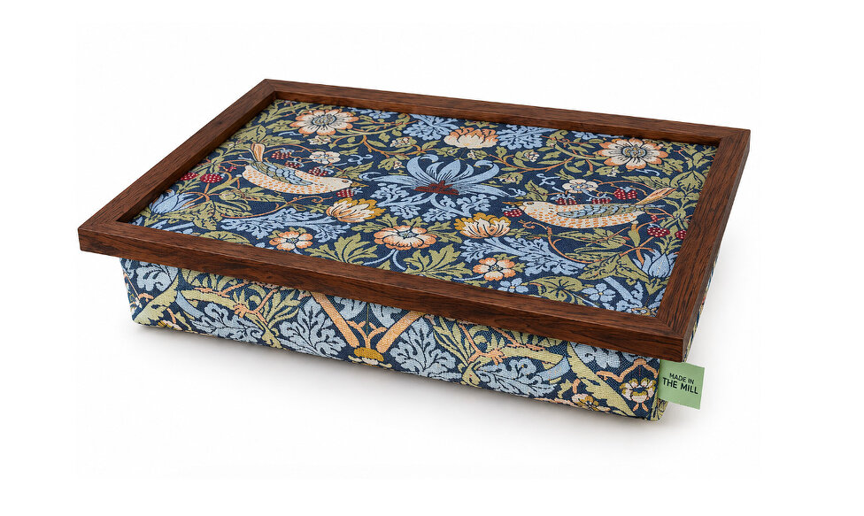 Made in the Mill Luxury Strawberry Thief Lap Tray With Bean Bag