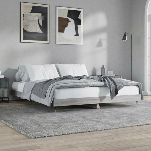 Berkfield Bed Frame Grey Sonoma 140x200 cm Engineered Wood