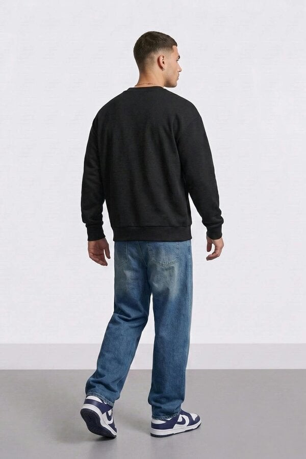 London Attitude Doberman Graphic Relaxed Oversized Fit Sweatshirt