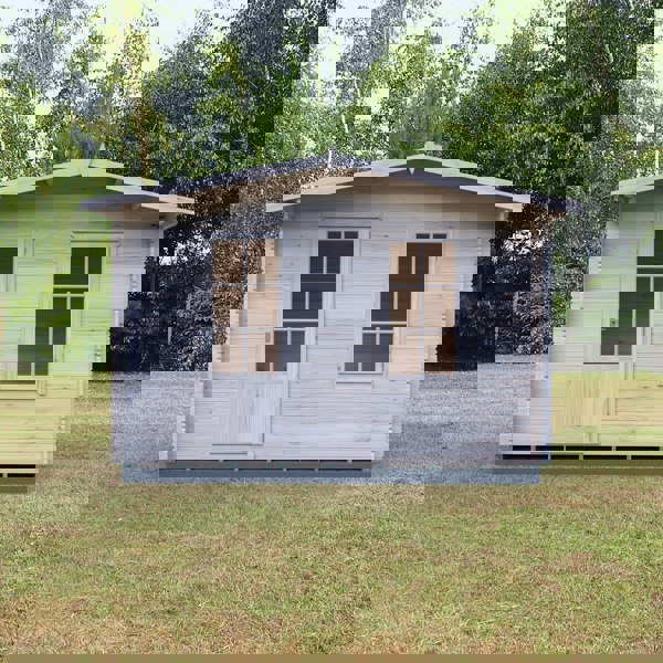 Shire 12x8 bucknells log cabin 28mm Cladding