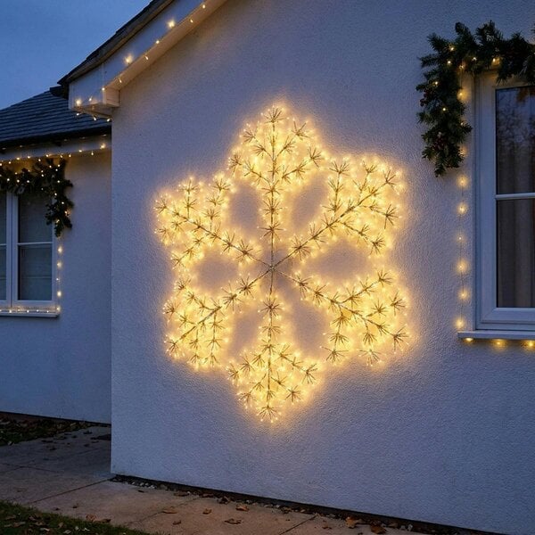 Garden Greatness Gold Starburst LED Snowflake Light