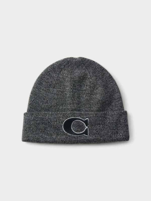 Coach Varsity Beanie Black Grey
