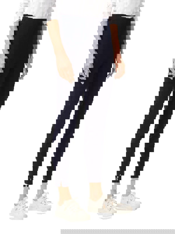 PennyPlain Ankle Grazer Bengaline Trousers - French Navy