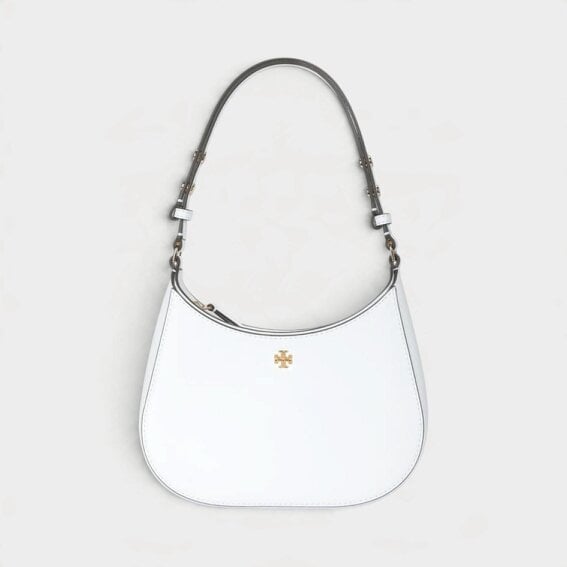 Tory Burch Emerson Soft Shoulder Bag Optic White