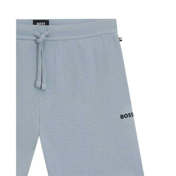 Boss Mens Waffle Pyjama Shorts - Blue - 