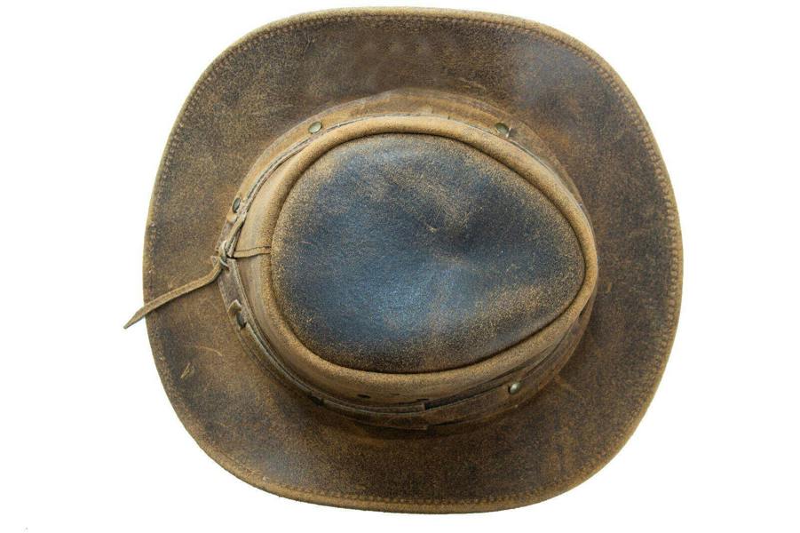 Infinity Leather Cowboy Aussie Real Leather Hat Australian Tan Brown Western Outback Bush Hat