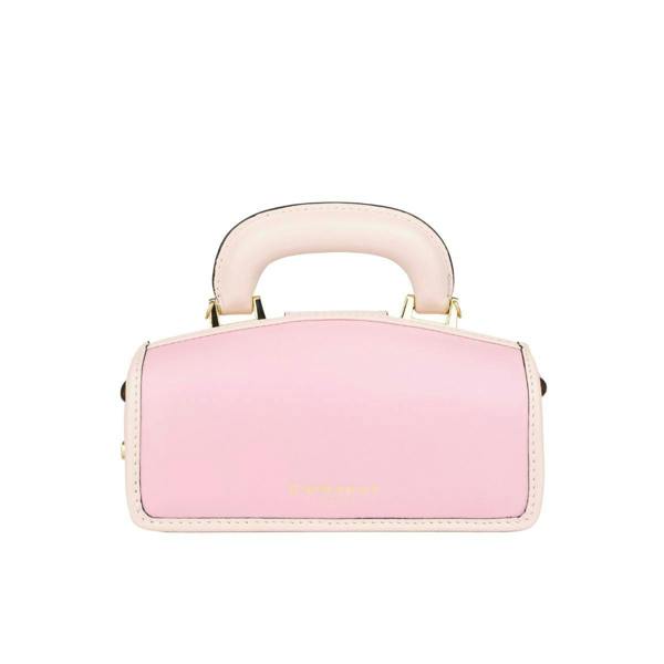 Embassy London Gazelle Mini - Pink & Pink - Women’s mini patent leather top handle & crossbody bag