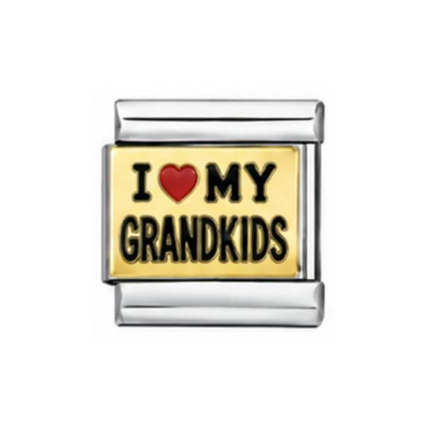 Serafina I Love My Grandkids | Italian Style Bracelet Charm