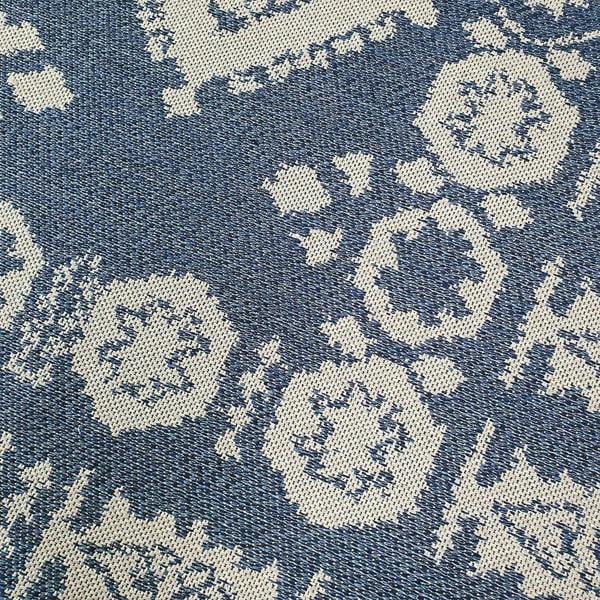 Navy Blue Rug 100% Cotton Washable Rugs Runners Moroccan Pattern Flat Weave Area Mat Large Small