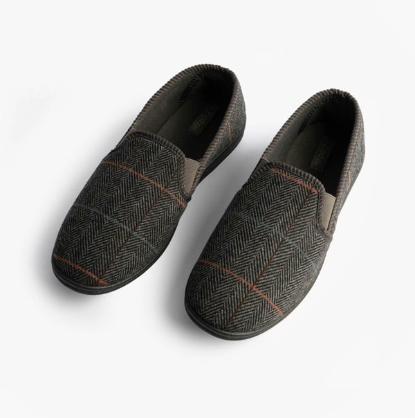 Zedzzz KENNY Mens Full Slippers Grey
