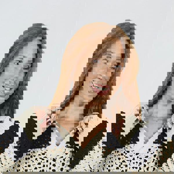 Brave Soul Stone Lightweight Stripe Open Knit Jumper - Stone Image 4